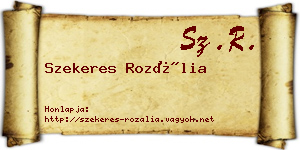 Szekeres Rozália névjegykártya
