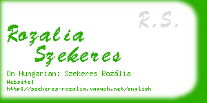 rozalia szekeres business card