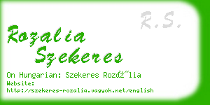 rozalia szekeres business card